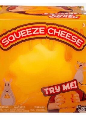 Squeeze Cheese Stress Toy - Yellow